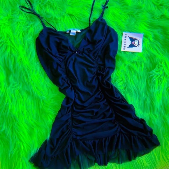 Vintage black lingerie dress - Picture 1 of 4